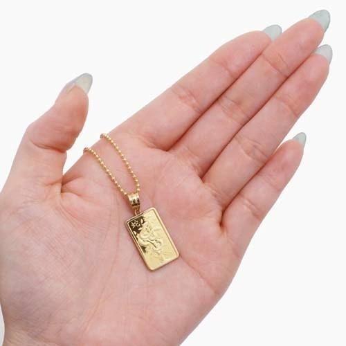 チェーン 純金 K24 24金 ゴールド GOLD 5g インゴットペンダント