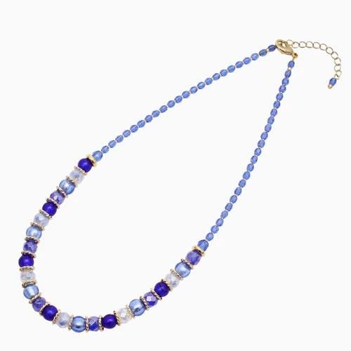 キアラ・デザイン CHIARA by INES ベネチアンガラス ベネチアングラス ガラス ベネチアンネックレス ネックレス イタリア製 オーシャンブルー 女性 レディース