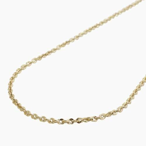 受注生産商品 イタリア製 18金 K18 18k GOLD ゴールド 中空 ホロー ロプチェーン 男女兼用 ペアアクセ ユニセックス メンズ レディース チェーン ネックレスの画像