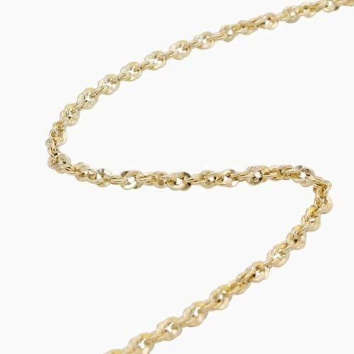 受注生産商品 イタリア製 18金 K18 18k GOLD ゴールド 中空 ホロー ロプチェーン 男女兼用 ペアアクセ ユニセックス メンズ レディース チェーン ネックレスの画像