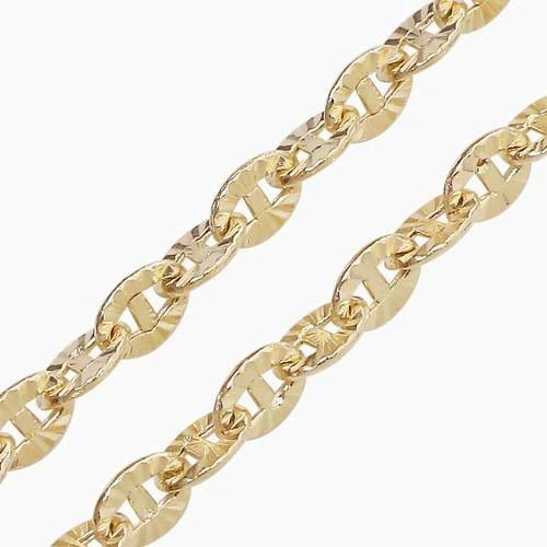 受注生産商品 イタリア製 18金 K18 18k GOLD ゴールド 中空 ホロー ルーナ オーバル 男女兼用 ペアアクセ ユニセックス メンズ レディース チェーン ネックレスの画像
