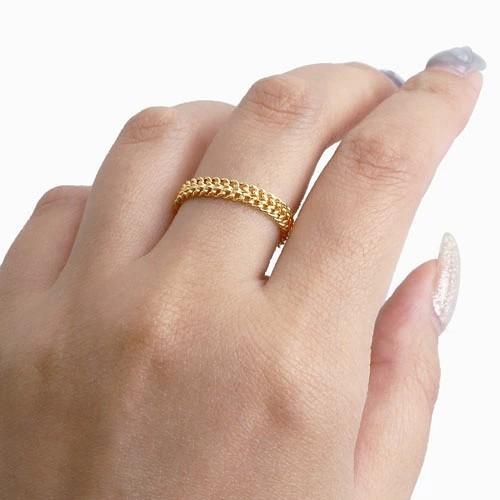 18金イタリア製ゴールドリング 受注生産商品 イタリアンデザイン 18金 K18 18k GOLD ゴールドリング