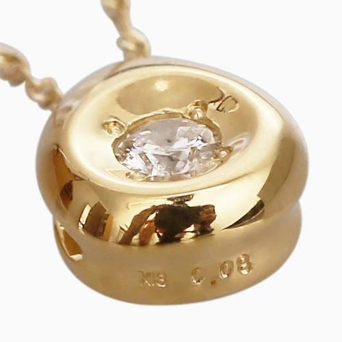 18金 K18 18k ゴールド ペンダント ネックレス 雫 しずく ティア