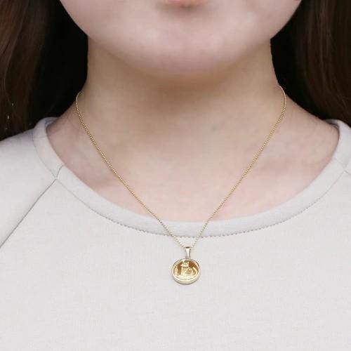 純金 K24 24金 ゴールド GOLD COIN コインペンダント 1/25オンス ネコ
