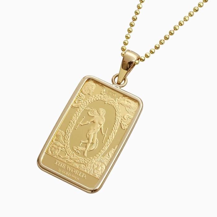 純金K24 24金 ゴールド クック諸島 GOLD インゴット金貨ペンダント 2g