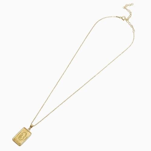 純金K24 24金 ゴールド クック諸島 GOLD インゴット金貨ペンダント 2g 19mm タロットカード フセコミ枠 18金 K18 シルバー925カットボールチェーン付 爆買の画像