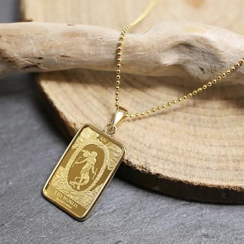 純金K24 24金 ゴールド クック諸島 GOLD インゴット金貨ペンダント 2g