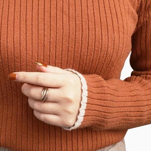 10金 K10 10k YG WG PG イエローゴールド ホワイトゴールド ピンクゴールド 3色スリーカラー 指輪 ゴールドリング アクセサリー ウェーブ 12号 #12 シンプルの画像