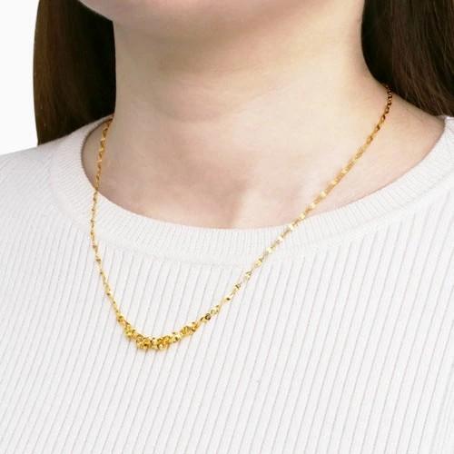 日本製 純金 24金 K24 24k GOLD ゴールド ネックレス グラデーションネックレス ペダル ペタル ペタルネックレス アクセサリー ジュエリー 上品 華やか 高品質の画像