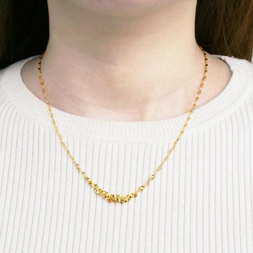 日本製 純金 24金 K24 24k GOLD ゴールド ネックレス グラデーションネックレス ペダル ペタル ペタルネックレス アクセサリー ジュエリー 上品 華やか 高品質の画像