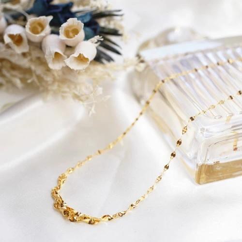 日本製 純金 24金 K24 24k GOLD ゴールド ネックレス グラデーションネックレス ペダル ペタル ペタルネックレス アクセサリー ジュエリー 上品 華やか 高品質の画像