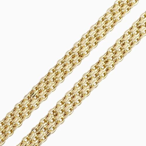 【受注生産品】イタリアンデザイン 18金 K18 18k GOLD ゴールド ネックレス アクセサリー ジュエリー 中空 キヘイ ビスマルク シンプル ユニセックス ペアアクセの画像