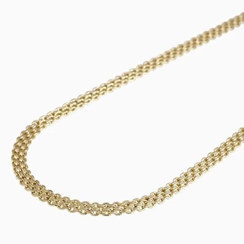 【受注生産品】イタリアンデザイン 18金 K18 18k GOLD ゴールド ネックレス アクセサリー ジュエリー 中空 キヘイ ビスマルク シンプル ユニセックス ペアアクセの画像