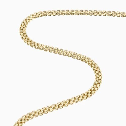 【受注生産品】イタリアンデザイン 18金 K18 18k GOLD ゴールド ネックレス アクセサリー ジュエリー 中空 キヘイ ビスマルク シンプル ユニセックス ペアアクセの画像