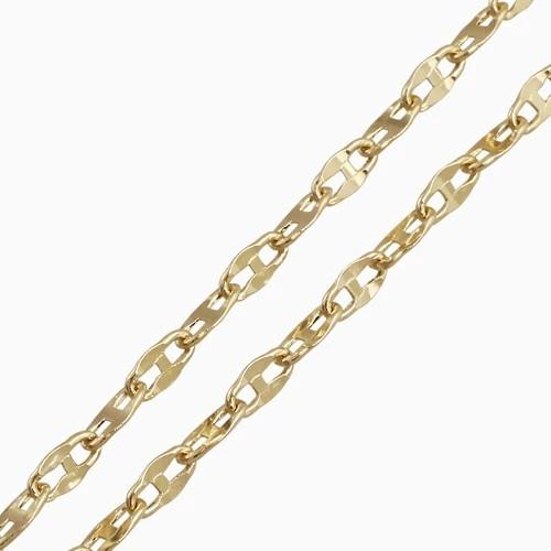 受注生産品 イタリアンデザイン 18金 K18 18k GOLD ゴールド 50cmネックレス 中空 マリーンマリーナ アンカーチェーン シンプル ユニセックス ペアアクセ ギフトの画像