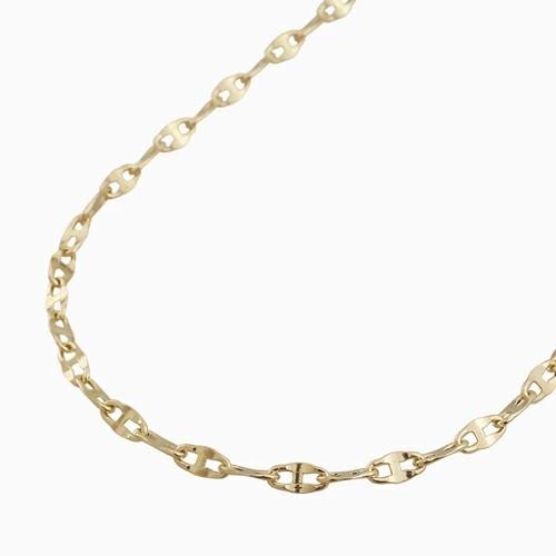 受注生産品 イタリアンデザイン 18金 K18 18k GOLD ゴールド 50cmネックレス 中空 マリーンマリーナ アンカーチェーン シンプル ユニセックス ペアアクセ ギフトの画像