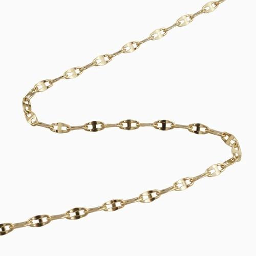 受注生産品 イタリアンデザイン 18金 K18 18k GOLD ゴールド 50cmネックレス 中空 マリーンマリーナ アンカーチェーン シンプル ユニセックス ペアアクセ ギフトの画像