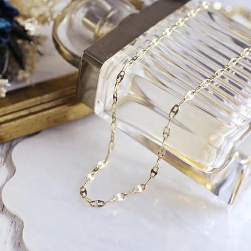 受注生産品 イタリアンデザイン 18金 K18 18k GOLD ゴールド 50cmネックレス 中空 マリーンマリーナ アンカーチェーン シンプル ユニセックス ペアアクセ ギフトの画像
