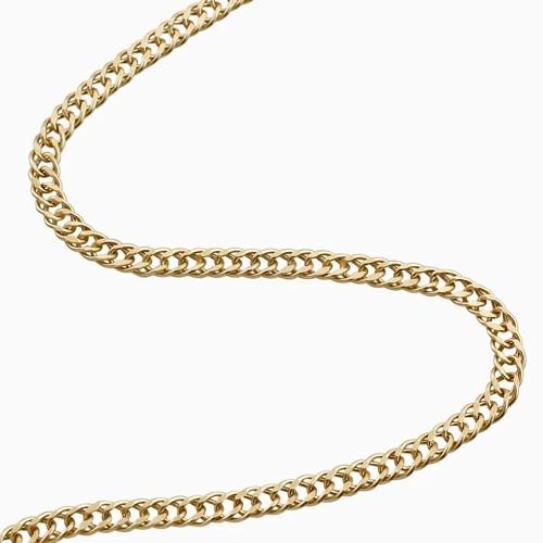 受注生産品 イタリアンデザイン 18金 K18 18k GOLD ゴールド 50cmネックレス 中空 ダブル喜平 キヘイ 男女兼用 日本製 シンプル ユニセックス ペアアクセ ギフトの画像