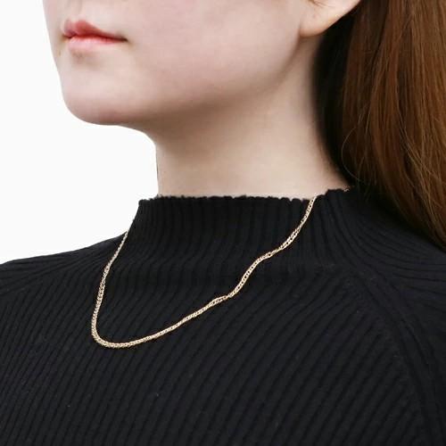 受注生産品 イタリアンデザイン 18金 K18 18k GOLD ゴールド 50cmネックレス 中空 ダブル喜平 キヘイ 男女兼用 日本製 シンプル ユニセックス ペアアクセ ギフトの画像