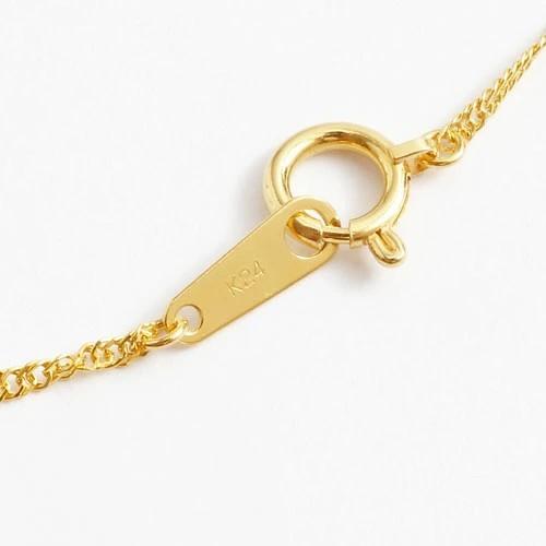 純金 K24 24k 24金 PUREGOLD ゴールド 地金 ネックレス スクリュー チェーン 55cm 2.5g 女性 レディース アイテム お洒落 キラキラ 上品 シンプル 定番 華奢 おの画像