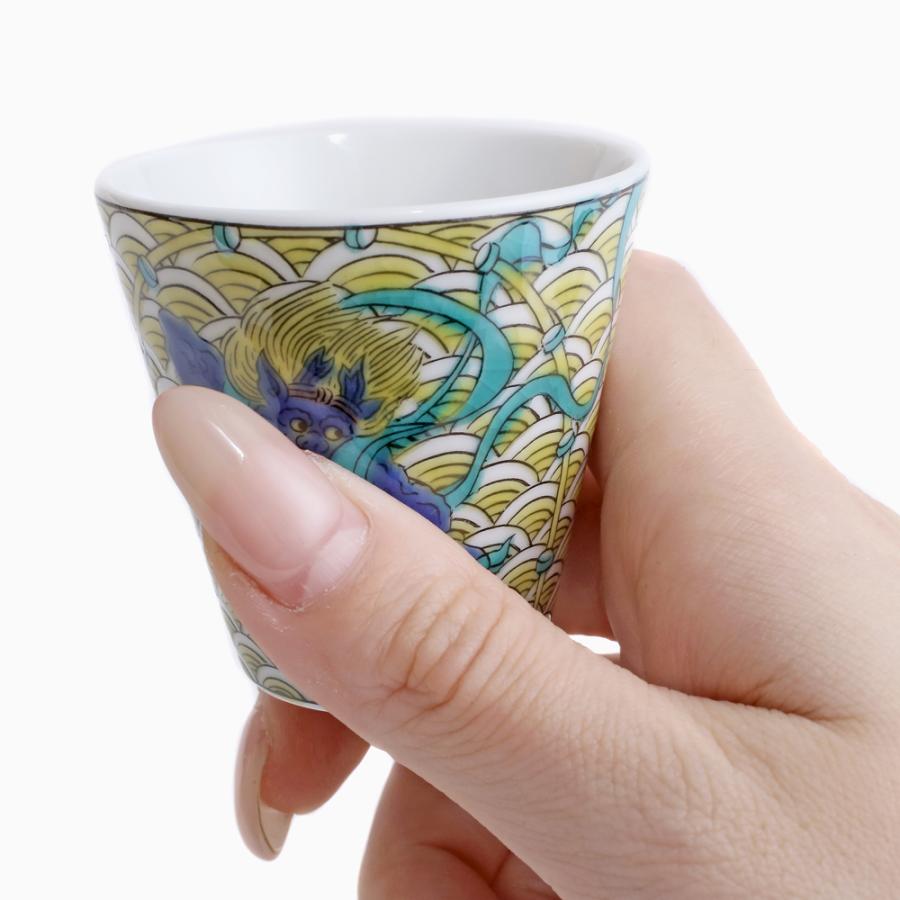 日本製 九谷焼 北陸伝統工芸 風神雷神図 徳利 とっくり お猪口