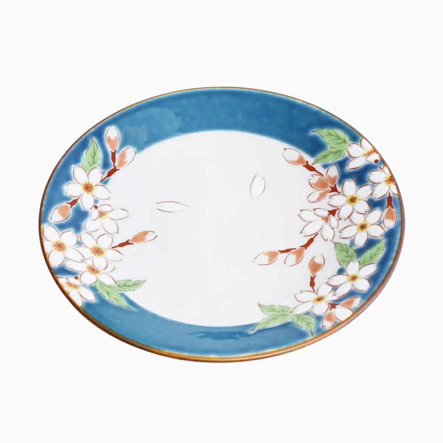 日本製 九谷焼 久谷五彩 磁気 陶器 陶磁器 小皿 お皿 4.6号皿揃