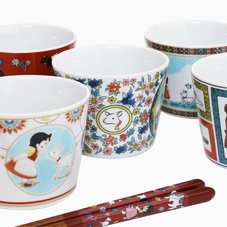 日本製 九谷焼 アルプスの少女ハイジ 陶器 食器 和食器 色絵フリー