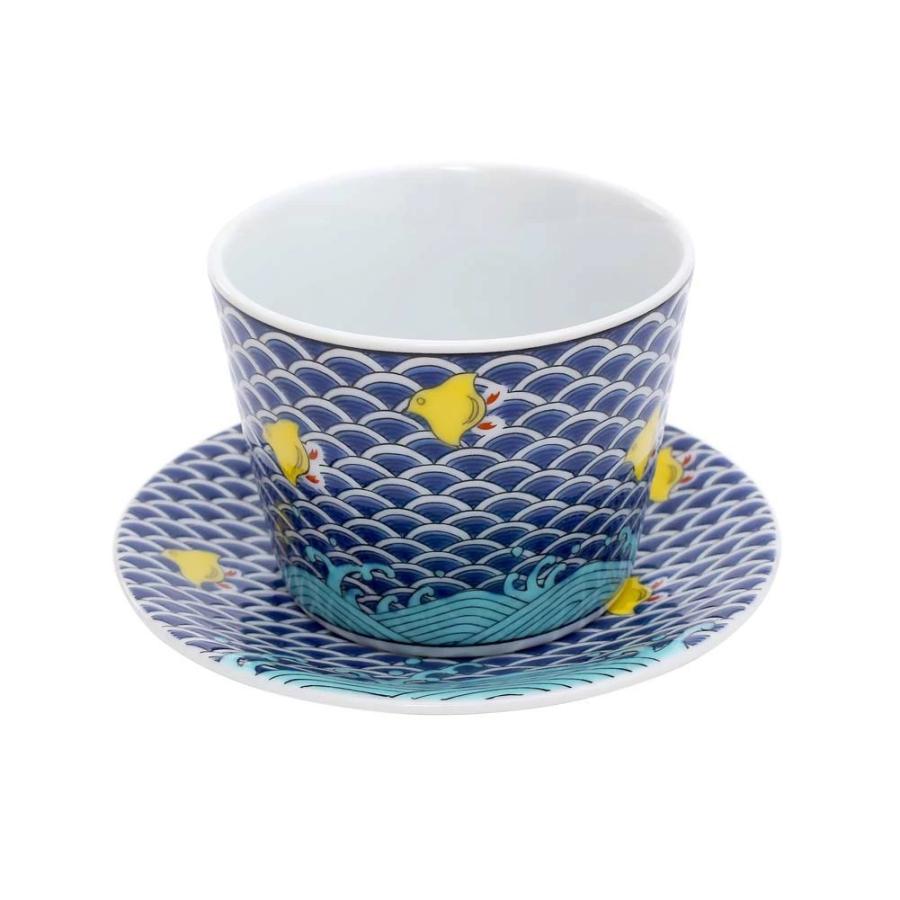 日本製 九谷焼 北陸伝統工芸 コップ ティーセット 縁起物 磁器