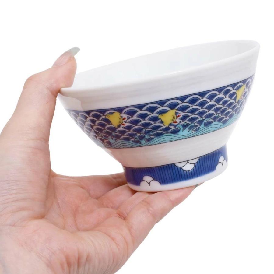 日本製 九谷焼 久谷五彩 磁気 陶器 陶磁器 お茶碗 茶碗 ごはん 飯碗 千