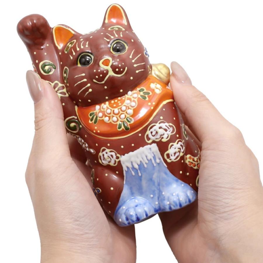 日本製 九谷焼 北陸伝統工芸 工芸品 盛 凸盛 招き猫 招猫 4号招き猫 猫
