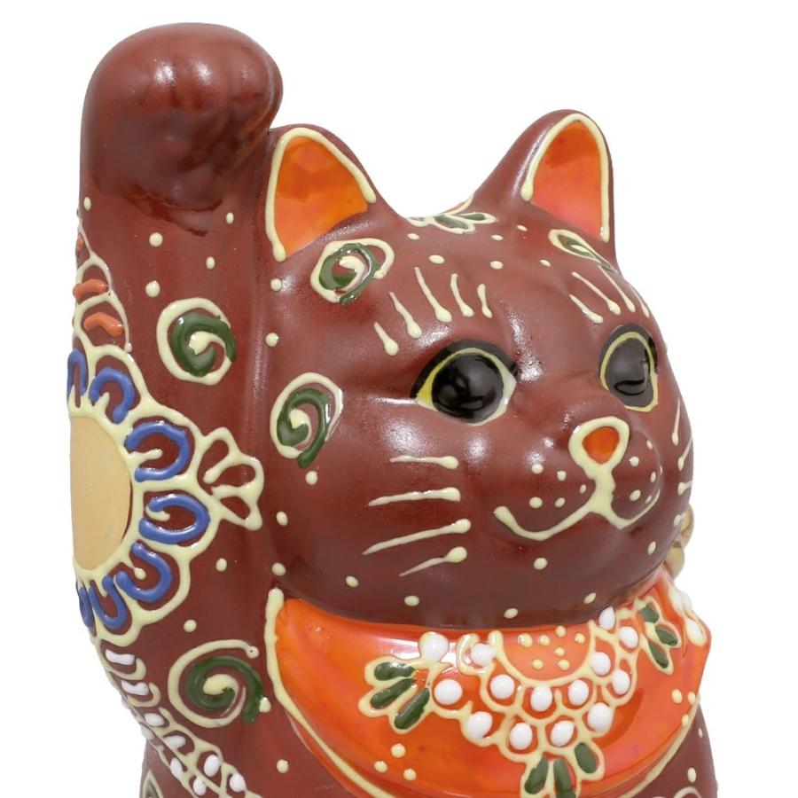 日本製 九谷焼 北陸伝統工芸 工芸品 盛 凸盛 招き猫 招猫 4号招き猫 猫