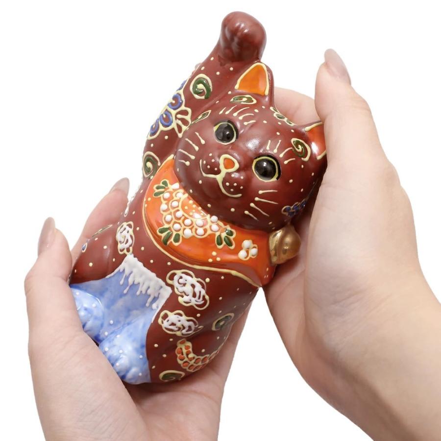 日本製 九谷焼 北陸伝統工芸 工芸品 盛 凸盛 招き猫 招猫 4号招き猫 猫