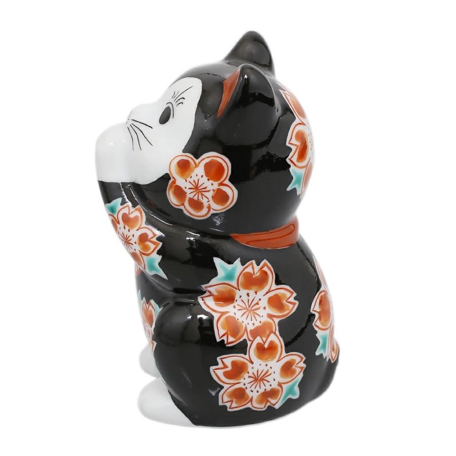 日本製 九谷焼 北陸伝統工芸 工芸品 招き猫/招猫 まねきねこ 3.8号 猫