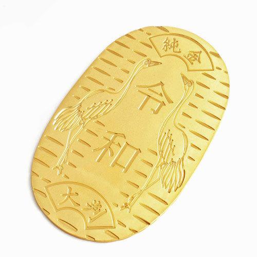 純金製 令和 大判 徳力本店 謹製長寿 繁栄の双鶴 24金 K24 黄金大判