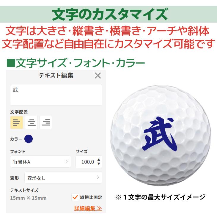 即日出荷対応 名入れゴルフボール 本間ゴルフ/HONMA D1 SPIN スピン ホワイト 1ダース(12球) 父の日 ホールインワン｜walker｜06