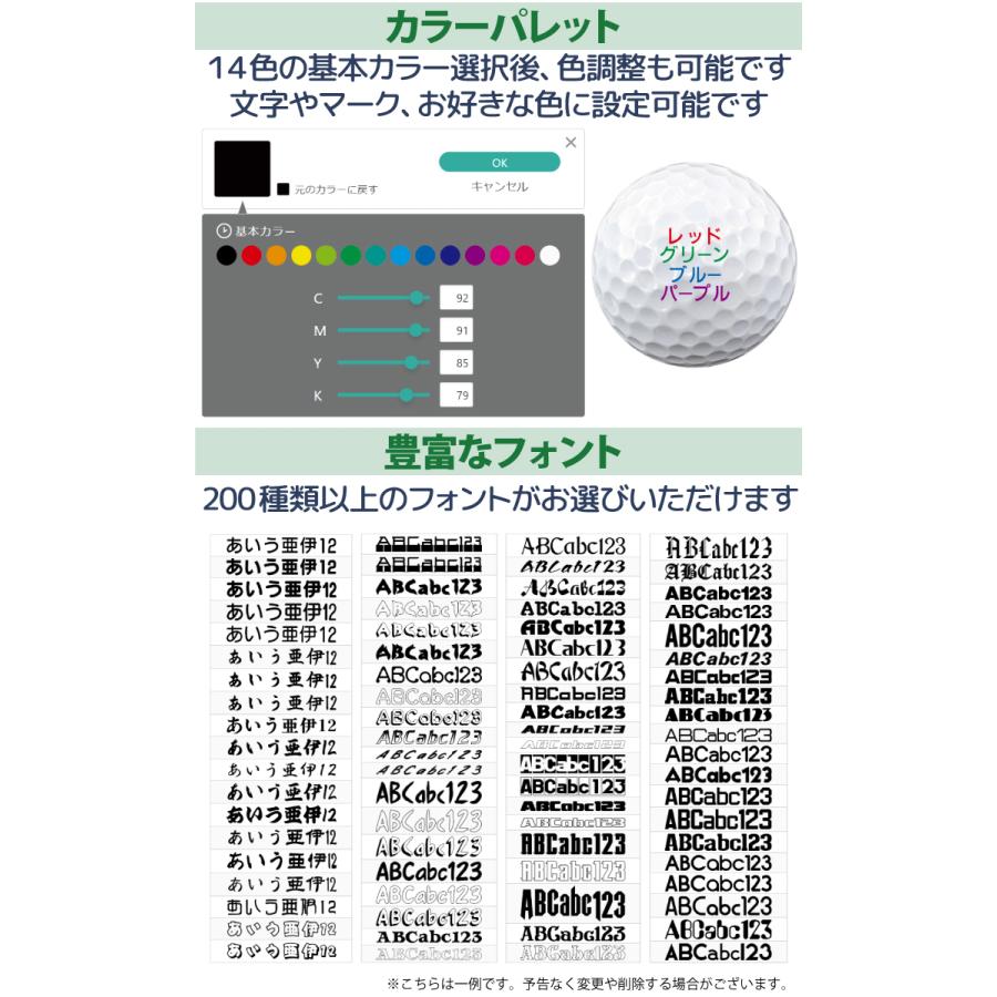 3営業日出荷 名入れゴルフボール ダンロップ スリクソン SRIXON X3 イエロー 1ダース(12球) 父の日 ホールインワン｜walker｜08