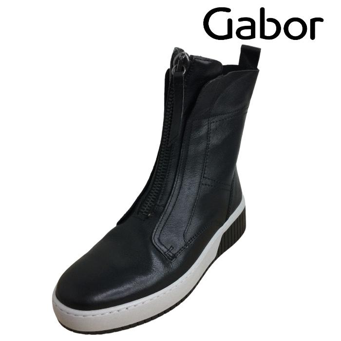Gabor ガボール 】810 93782 27 ブラック レディース フロントジップ 