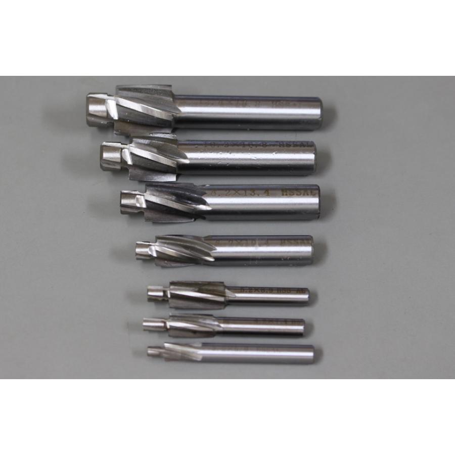 K18 鉄工用座繰りビット7ｐｃｓセット 座繰り 座ぐり 沈頭 65 以上節約 カウンターシンクエンドミル キャップスクリュー パイロットスロットツール