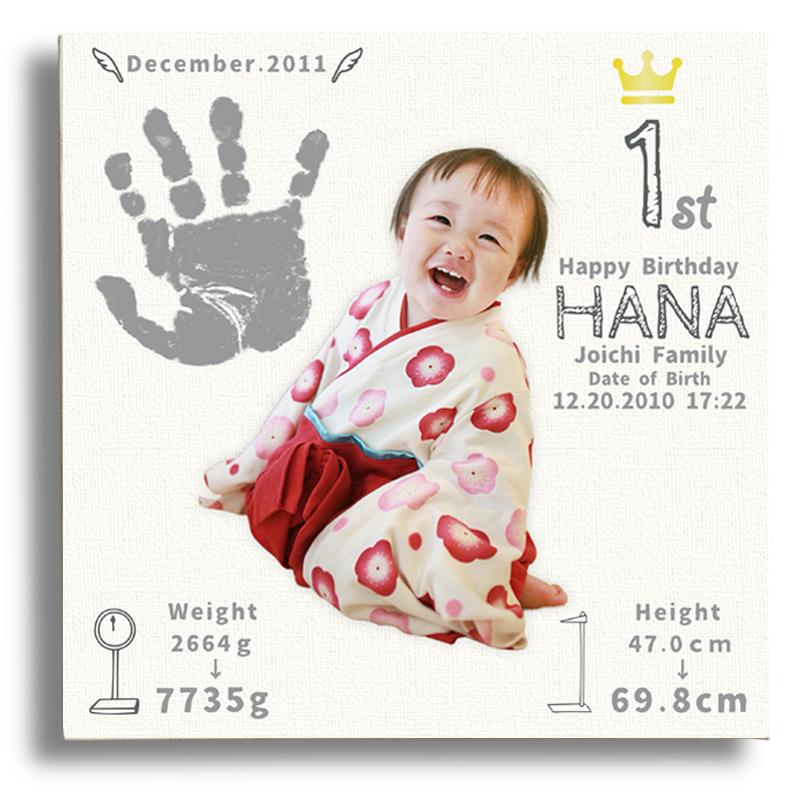 ベビー 誕生日 記念【メモリアルアート 手形入り 壁掛け】プレゼント