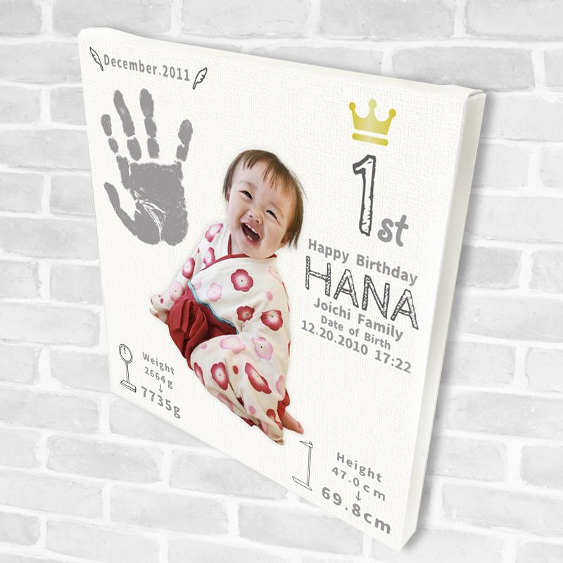 ベビー 誕生日 記念【メモリアルアート 手形入り 壁掛け】プレゼント