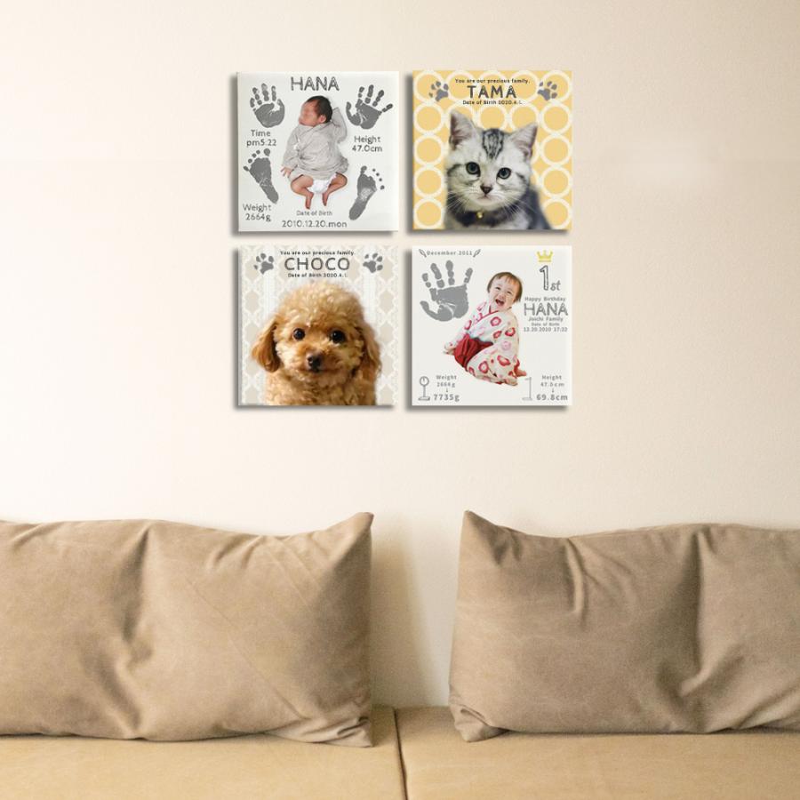 ベビー 誕生日 記念【メモリアルアート 手形入り 壁掛け】プレゼント