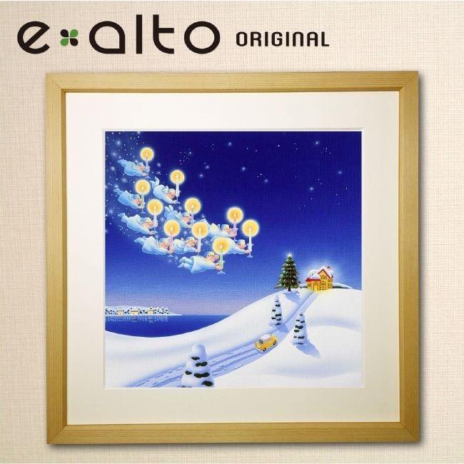 冬の風景画-クリスマス-雪-妖精 アートパネル】壁掛け ファブリック