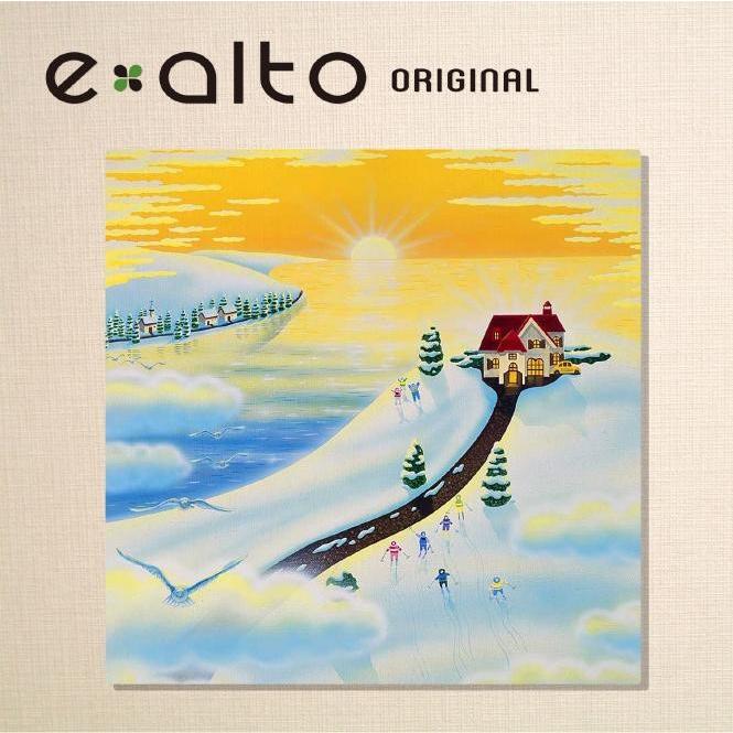 本物の 壁掛けアート アートパネル 高橋宣孝 風景画 雪の合間から見た雪景色のイラスト 風景画 イラストレーター レリーフ アート Lmcst Ac In