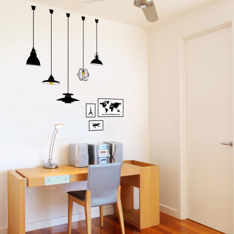 送料無料 ウォールステッカー「ダウンライト」 転写 ラミあり 大判 お得 壁 シール 壁デコ 賃貸OK おしゃれ 4573111350334