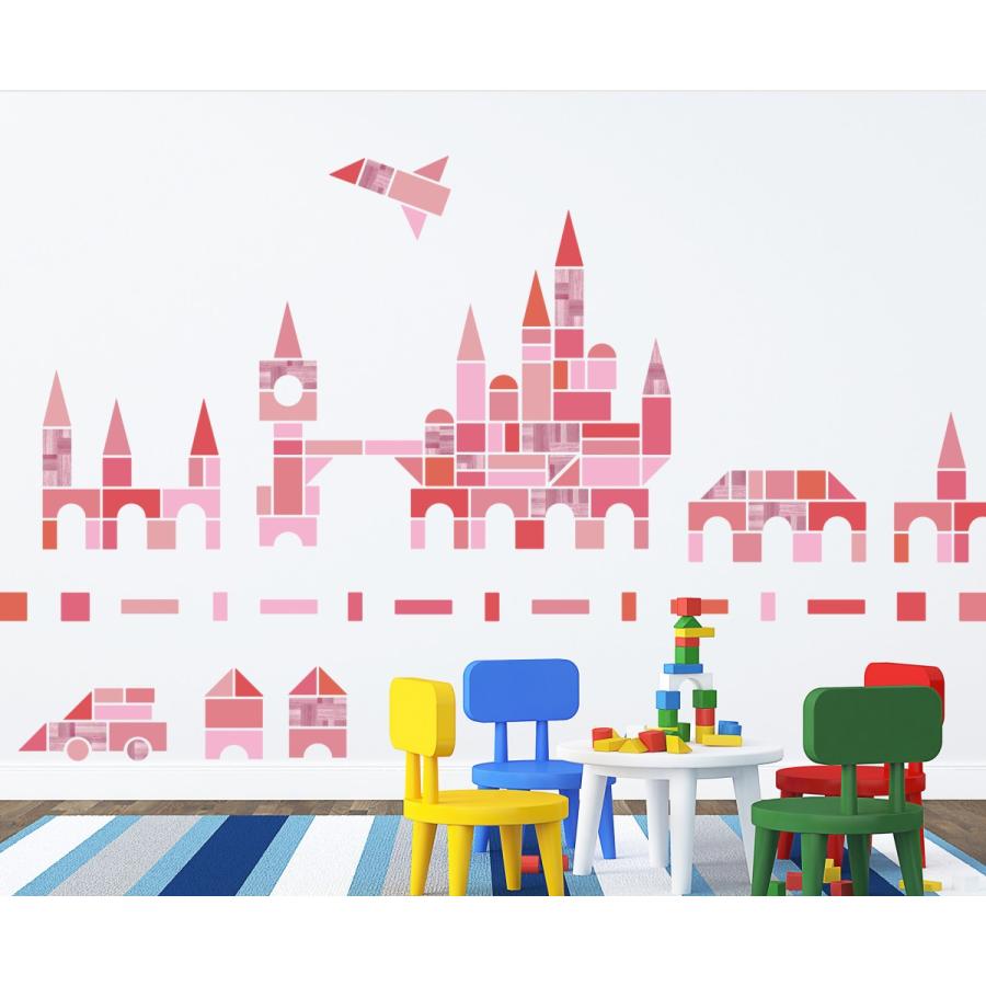 海外輸入 本州送料無料 ウォールステッカー つみき遊び レッド Mサイズ 大判 転写 賃貸ok シール 壁デコ 子供部屋 男の子 女の子 積み木 日本産 Amalgamatedplantations Co In