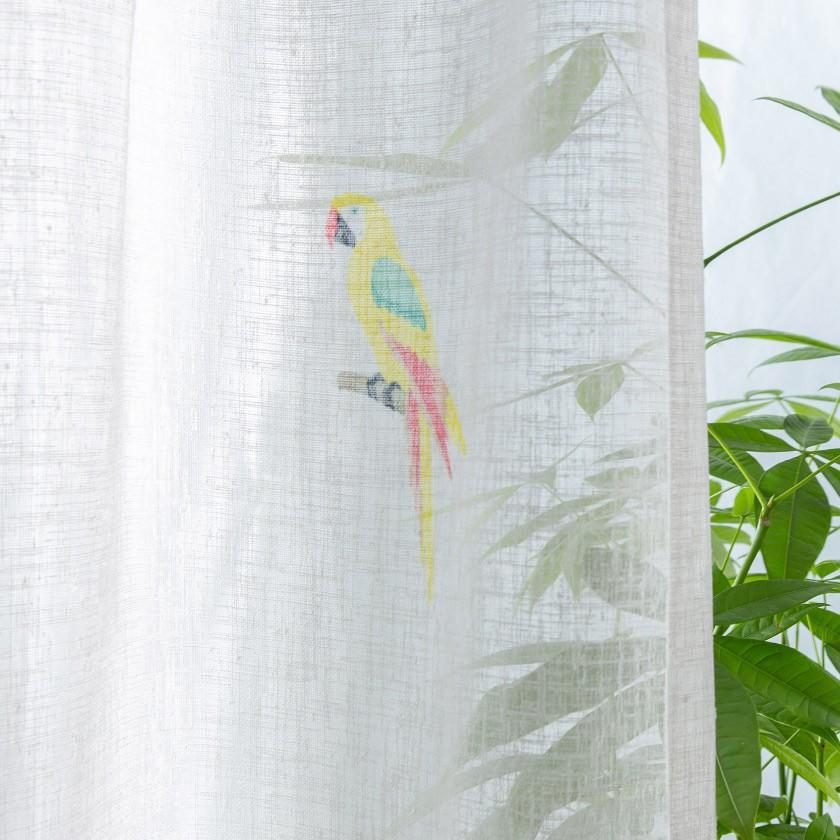 フラミンゴやインコなど南国の鳥達がポップでおしゃれ ハワイアン カラフル レース トロピカルバード 1枚入り 片開き用 幅30 100cm 丈30 250cm Pasaro Mix A カーテン ウォールステッカー市場 通販 Yahoo ショッピング