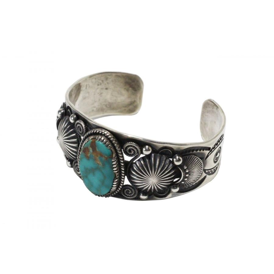 インディアンジュエリー シルバー ターコイズ バングル ナバホ族 Delbert Gordon / - FOX TURQUOISE BANGLE - (CO_021) :CO021:WALL CRAFT - 通販 - Yahoo!ショッピング