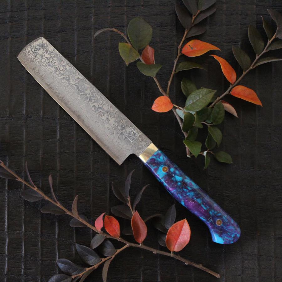 口コミ商品 粉末ハイスr2 ダマスカス 包丁 菜切 パープル ミックスストーン 裕翠工房 Yk 167 半価直販 Www Superavila Com