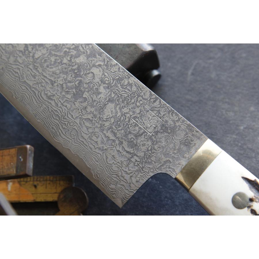 伊藤裕翠 ダマスカス包丁 三徳 裕翠工房 / 粉末ハイスR2 ダマスカス 包丁 三徳 184mm スタッグ
